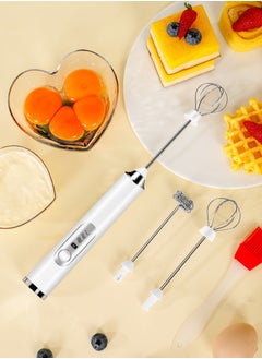 MIXDE Rechargeable Milk Frother 3 Speeds Handheld Foam Maker With Stainless Whisk For Coffee, Latte, Cappuccino, Chocolate, Tea, Coconut Milk, Durable Drink Mixer  - Image 5