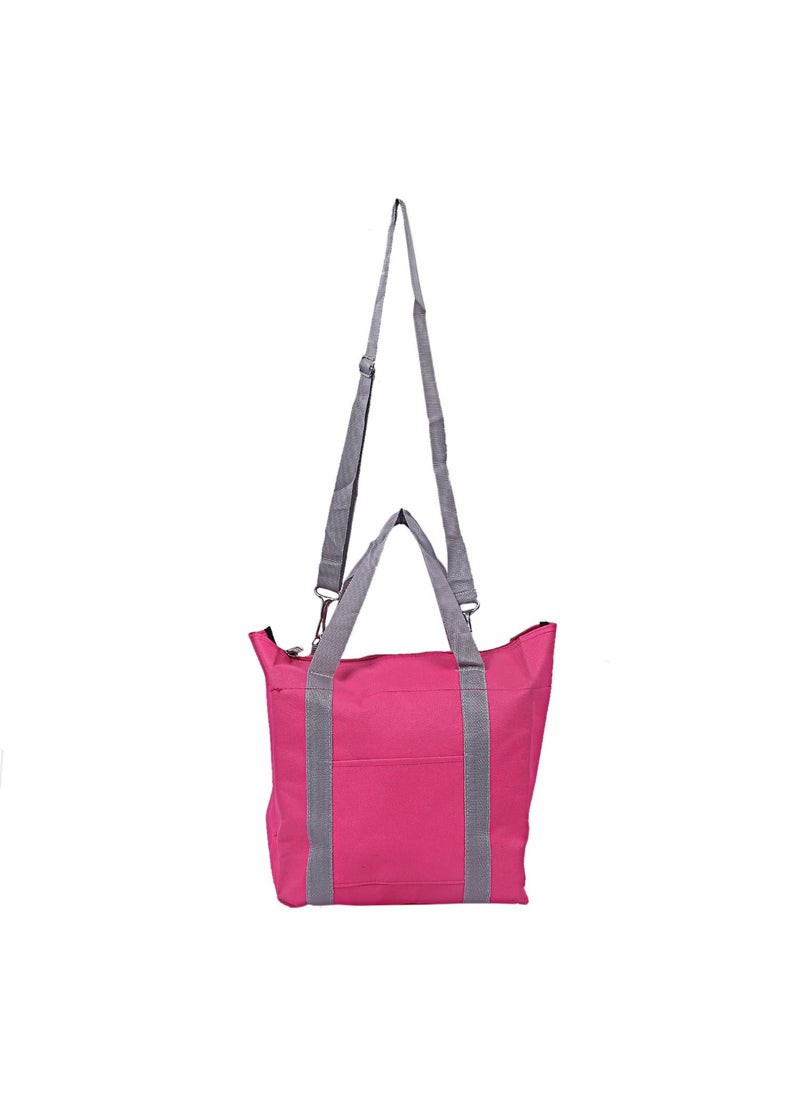 Kuber Industries Kuber Industries Rexine 1 Piece Shopping Bag Pink CTKTC6283  - Image 3