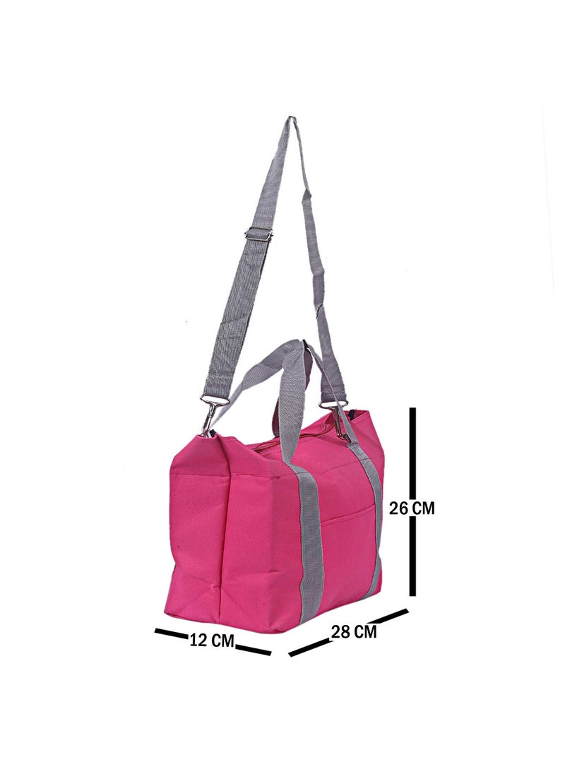 Kuber Industries Kuber Industries Rexine 1 Piece Shopping Bag Pink CTKTC6283  - Image 4