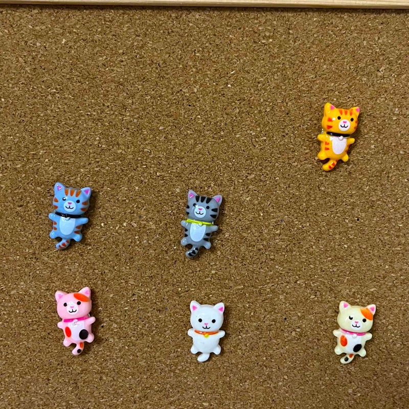 Supfoxer Cat Push Pins for Bulletin Board,Cat Office Supplies Decorative Cute Thumb Tacks for Cork Board Hanging Posters Photos Maps ï¼ˆ30pcsï¼‰ - Image 5