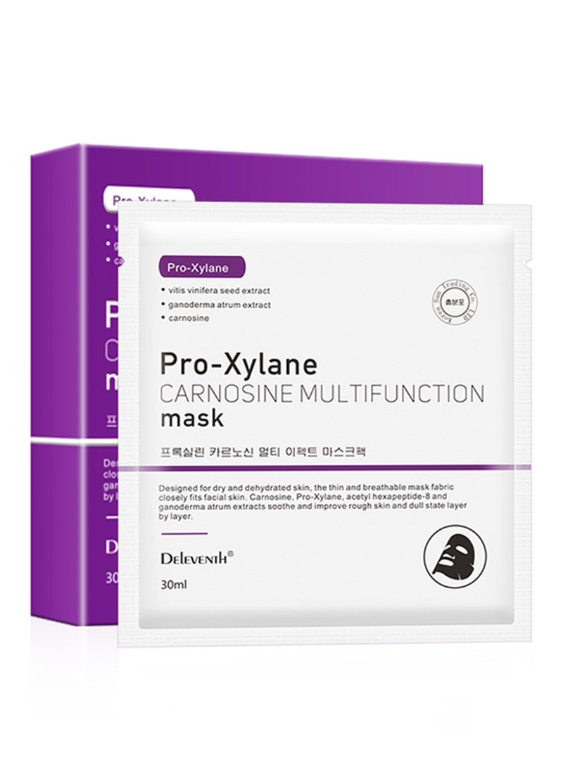 DEleventh Korean Brand Pro-Xylane Carnosine Multifunction Facial Mask 30ml × 5pcs / Anti-Aging & Anti-Wrinkle Formula to Reduce Fine Lines for a Hydrated, Youthful, and Radiant Complexion - Image 1