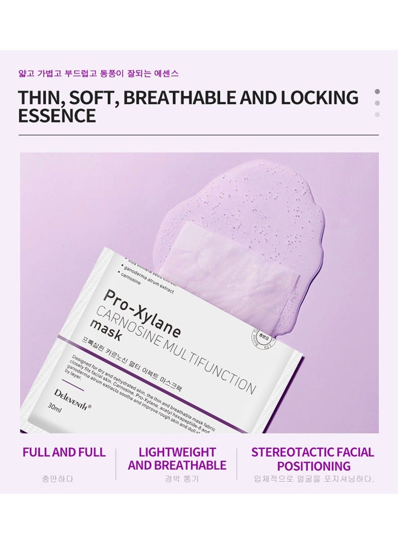 DEleventh Korean Brand Pro-Xylane Carnosine Multifunction Facial Mask 30ml × 5pcs / Anti-Aging & Anti-Wrinkle Formula to Reduce Fine Lines for a Hydrated, Youthful, and Radiant Complexion - Image 5