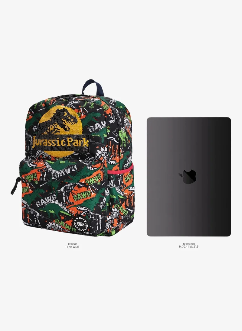 Cubs Dinosaur Print Waterproof Kids 28L Backpack With Zip Closure Ideal For 6-12 Years Age Group Compatible With 15 Inch Laptop