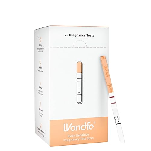 Wondfo Early Result Pregnancy Test Strips Get Results 6 Days Sooner Than Missed PeriodSensitive and highAccuracy HCG Testing Kit at 10 MIUml CutOff 25 Packs