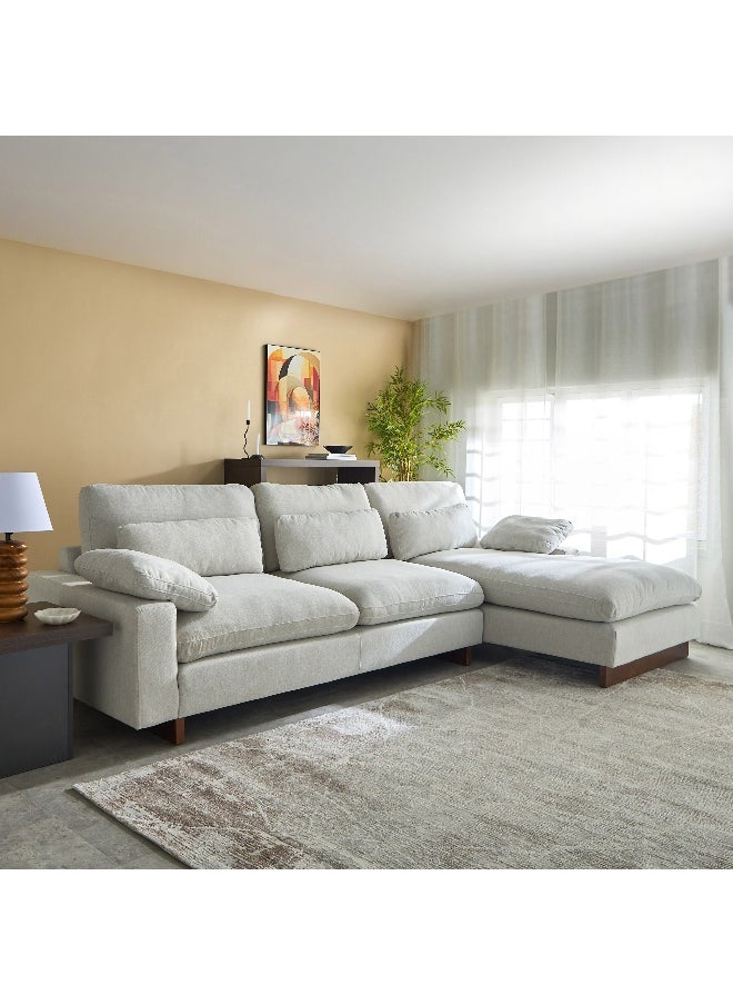 Home Box Francisco 5-Seater Fabric Right Corner Sofa with 3 Back Support Cushions  - Image 1