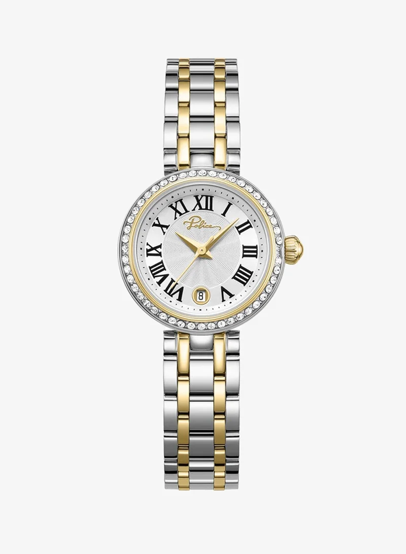 Police Denali 36mm Women's Watch with Silver Dial & 316L Stainless Steel 5-Link Bracelet