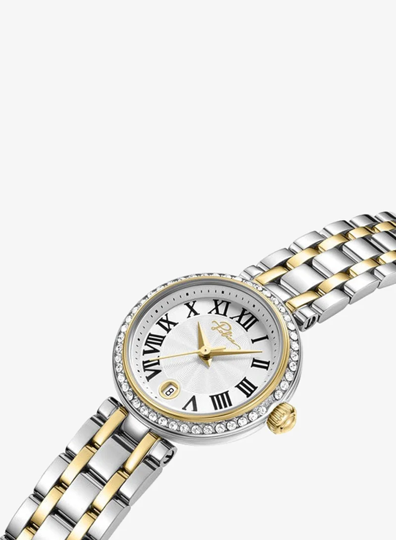 Police Denali 36mm Women's Watch with Silver Dial & 316L Stainless Steel 5-Link Bracelet