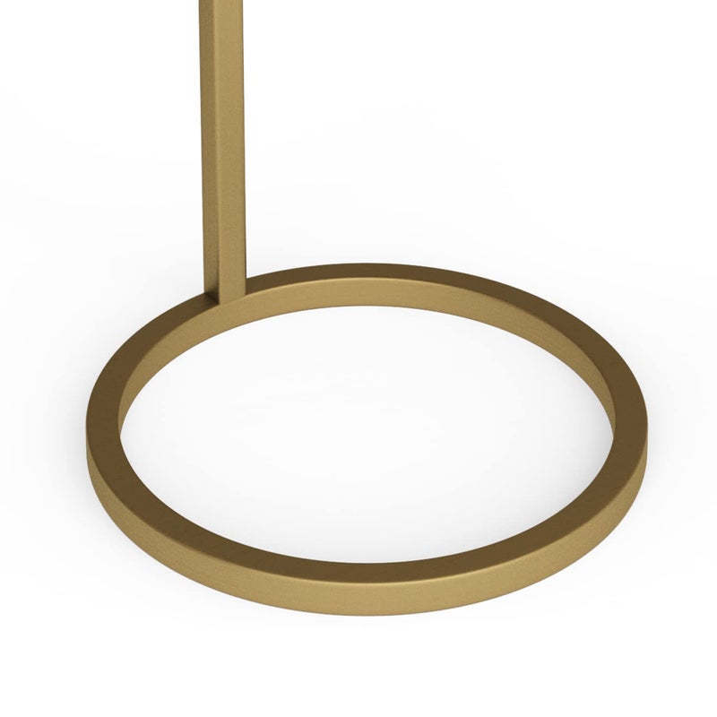 Simpli Home SIMPLIHOME Brook Contemporary 10 Inch Wide Metal C Side Table in White / Gold, For the Living Room and Bedroom - Image 4