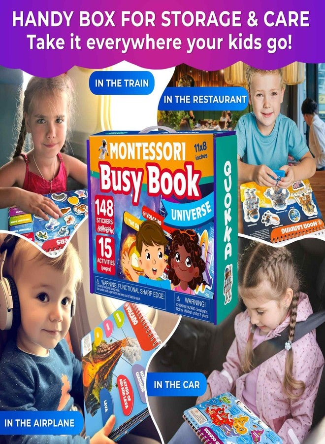 QUOKKA Montessori Busy Book for Ages 4-8 - Pre K Toddler Learning Activities for Homeschooling - My Preschool Busy Book for Toddlers 3-5 - 15 Kids Educational Solar System Activities - Image 5
