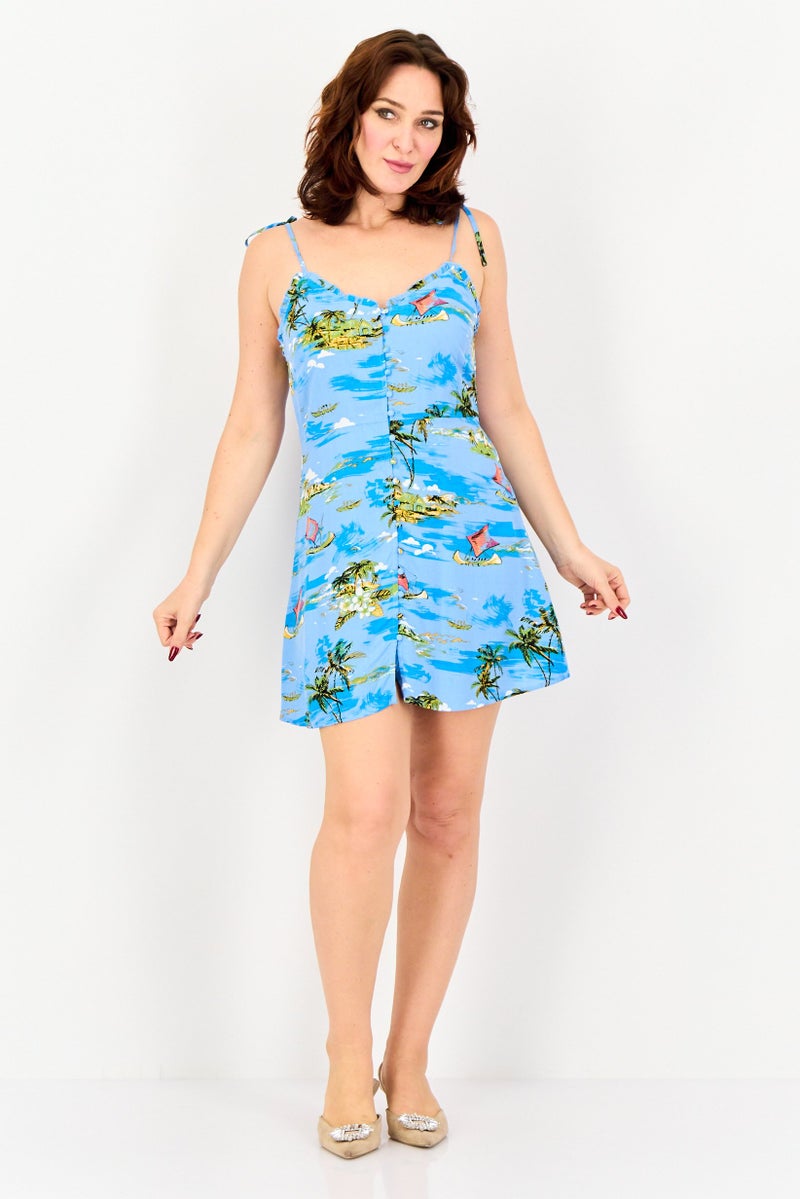 FOREVER 21 Women Allover Print Mini Dress, Multicolor - Image 4