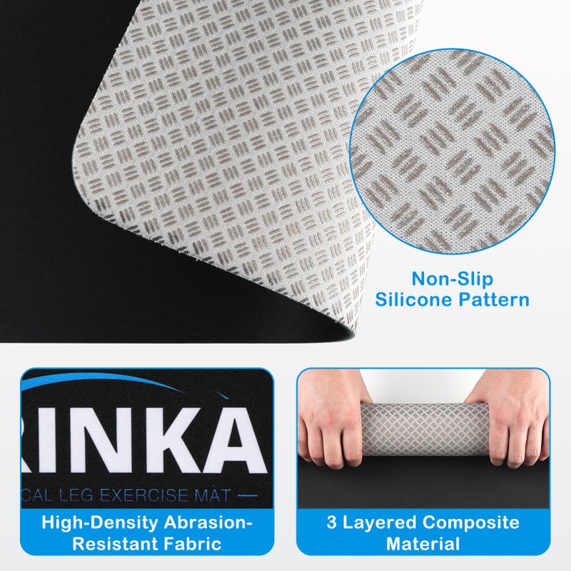 TRINKA Non-Slip Workout Mat for Under Desk Elliptical Machine, Mats for Exercise Equipment, Suitable for Electric Seated Foot Pedal Exerciser, Enhanced Stability & Floor Protection - Image 4