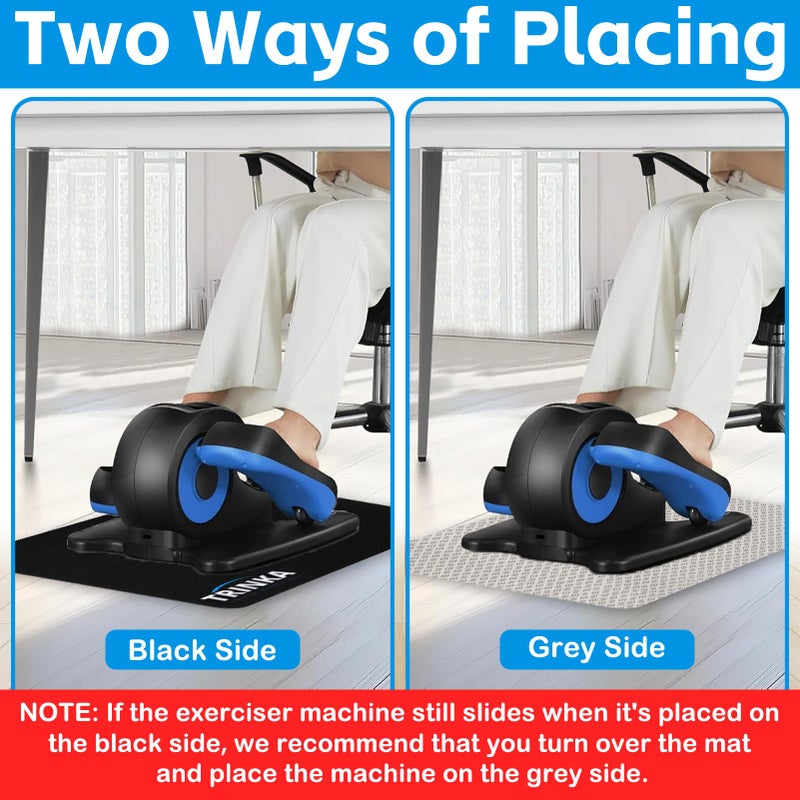 TRINKA Non-Slip Workout Mat for Under Desk Elliptical Machine, Mats for Exercise Equipment, Suitable for Electric Seated Foot Pedal Exerciser, Enhanced Stability & Floor Protection - Image 2