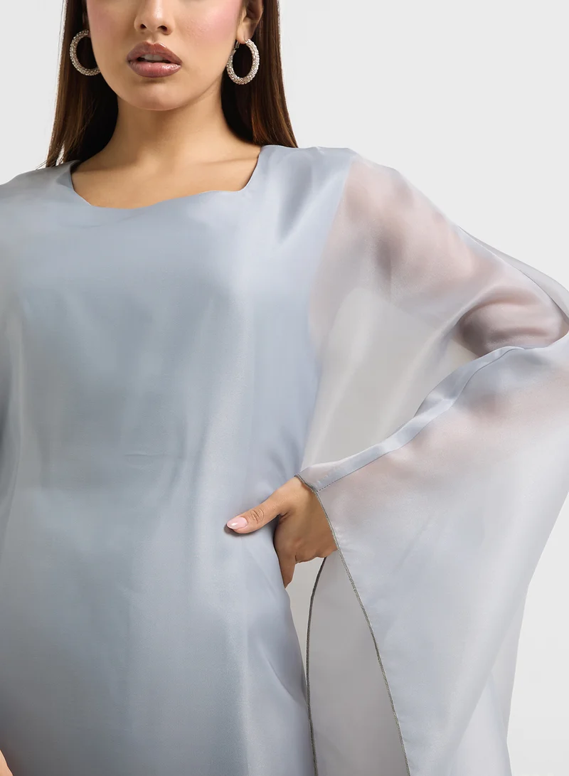 Khizana Kaftan With Ombre Print