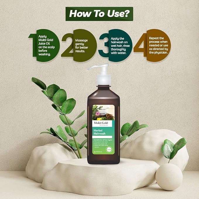 Axiom Mukti Gold New Launched Shampoo Combo | Herbal Hair Wash, Anti-Dandruff Shampoo, Hair Wash With Conditioner (400Ml Each) | Made With Herbal Extracts | WHO GMP GLP Certified Product - Image 2