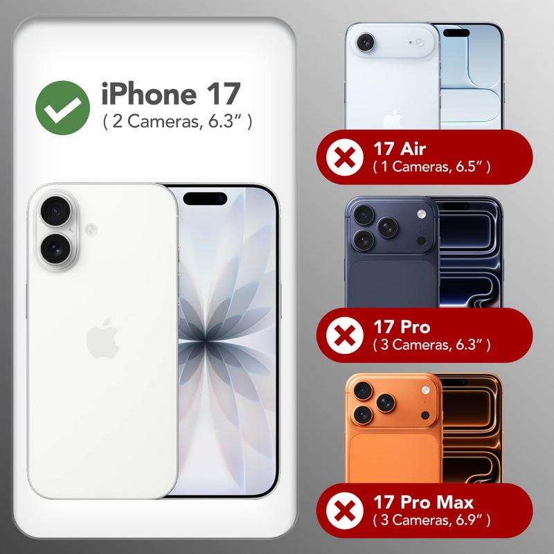 GONEZ Magnetic for iPhone 17 Case, Compatible with MagSafe, [Screen Protector + Camera Lens Protector], Liquid Silicone Anti-Scratch Shockproof Protective Phone Case 6.3 inch, Blue - Image 2