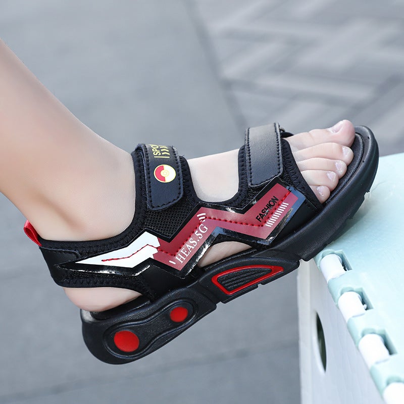 Boys Sandals Summer Waterproof Non-Slip Breathable Sports Sandals For Boys Primary And Secondary School Boys Beach Shoes - Image 1