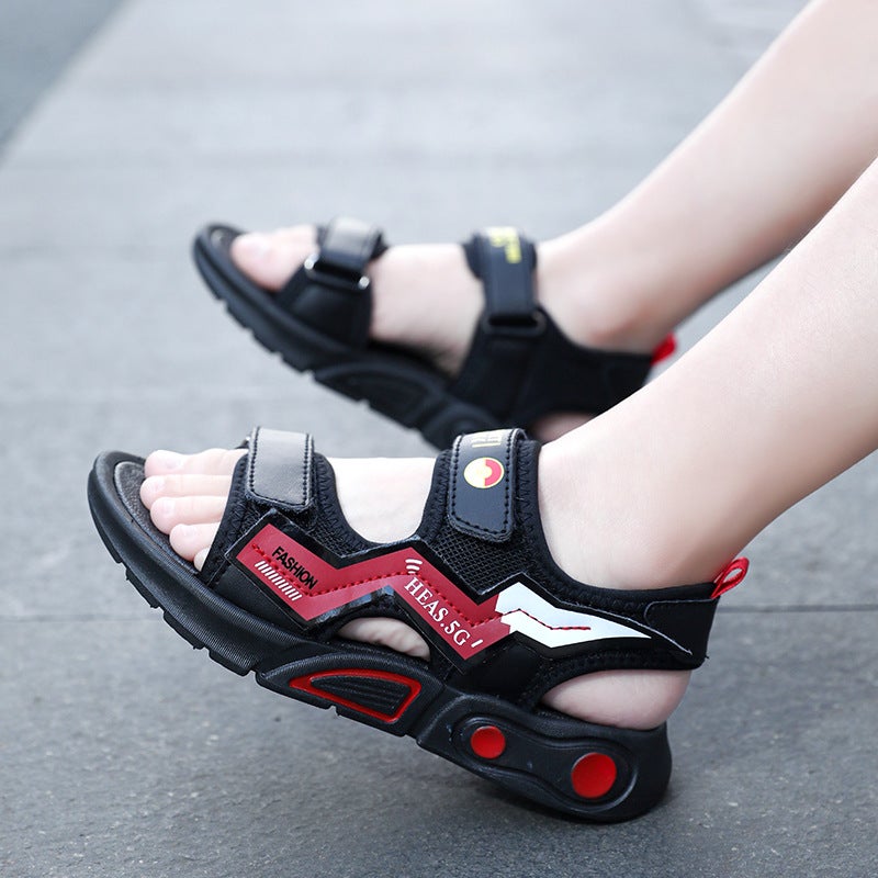 Boys Sandals Summer Waterproof Non-Slip Breathable Sports Sandals For Boys Primary And Secondary School Boys Beach Shoes - Image 3