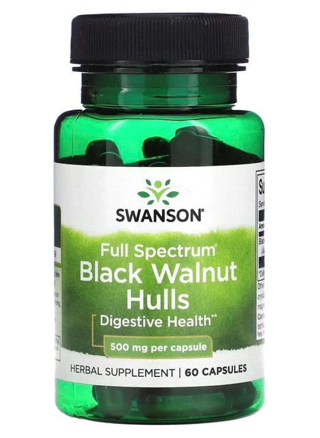 SWANSON - Full Spectrum Black Walnut Hulls 500 mg 60 Caps - Image 1