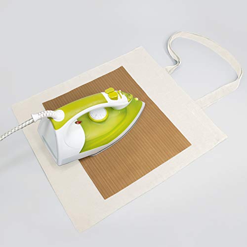 NPBAG 25 Pack 15'' X 16'' Natural Cotton Tote Bags, Lightweight Blank Bulk Cloth bags with 1pc of PTFE Teflon Sheet - Image 4