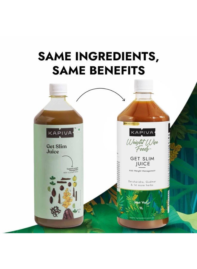 Kapiva Get Slim Juice (2L) Bottle,Pack| Healthy Weight Management Through 12 Ayurvedic Herbs | Aids Metabolism and Digestion - Super Saver Pack of 2 - Image 4