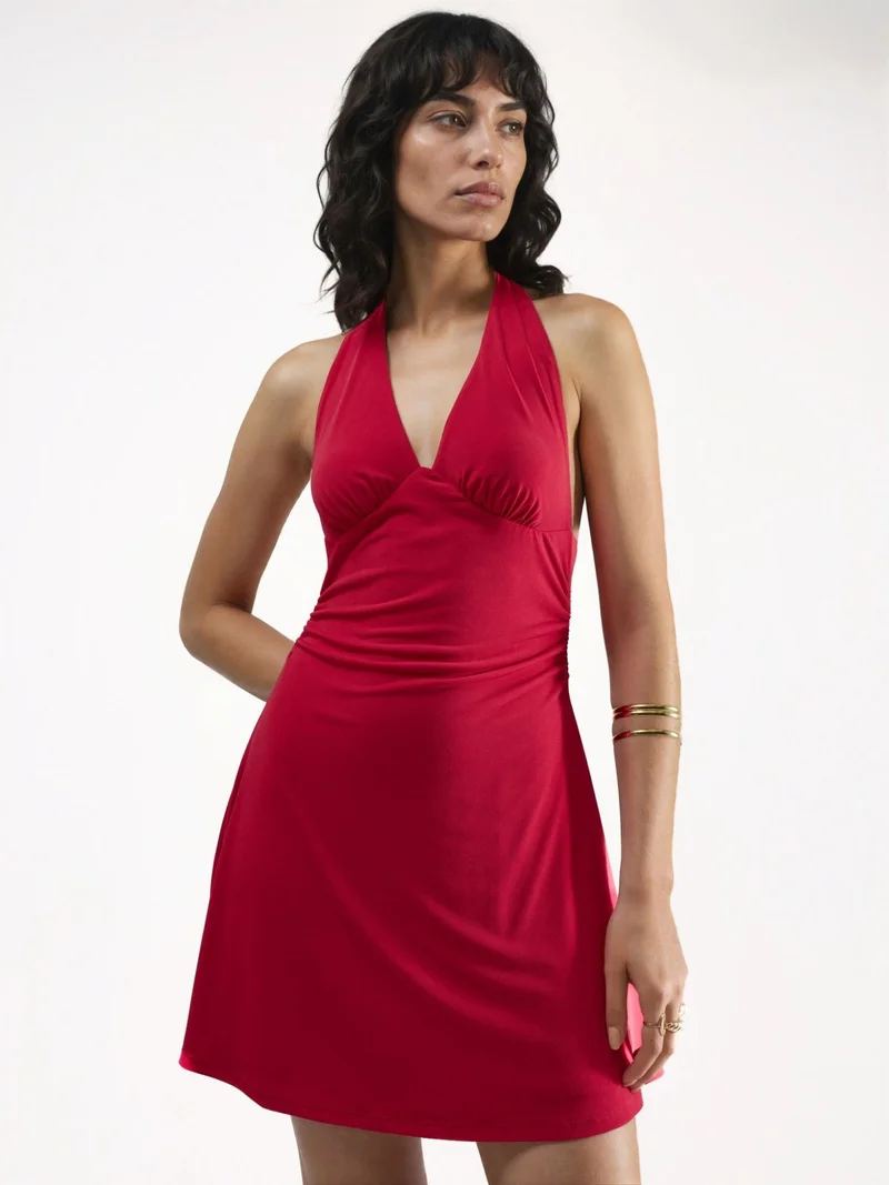 هيكاب Halter Collar Mini Dress