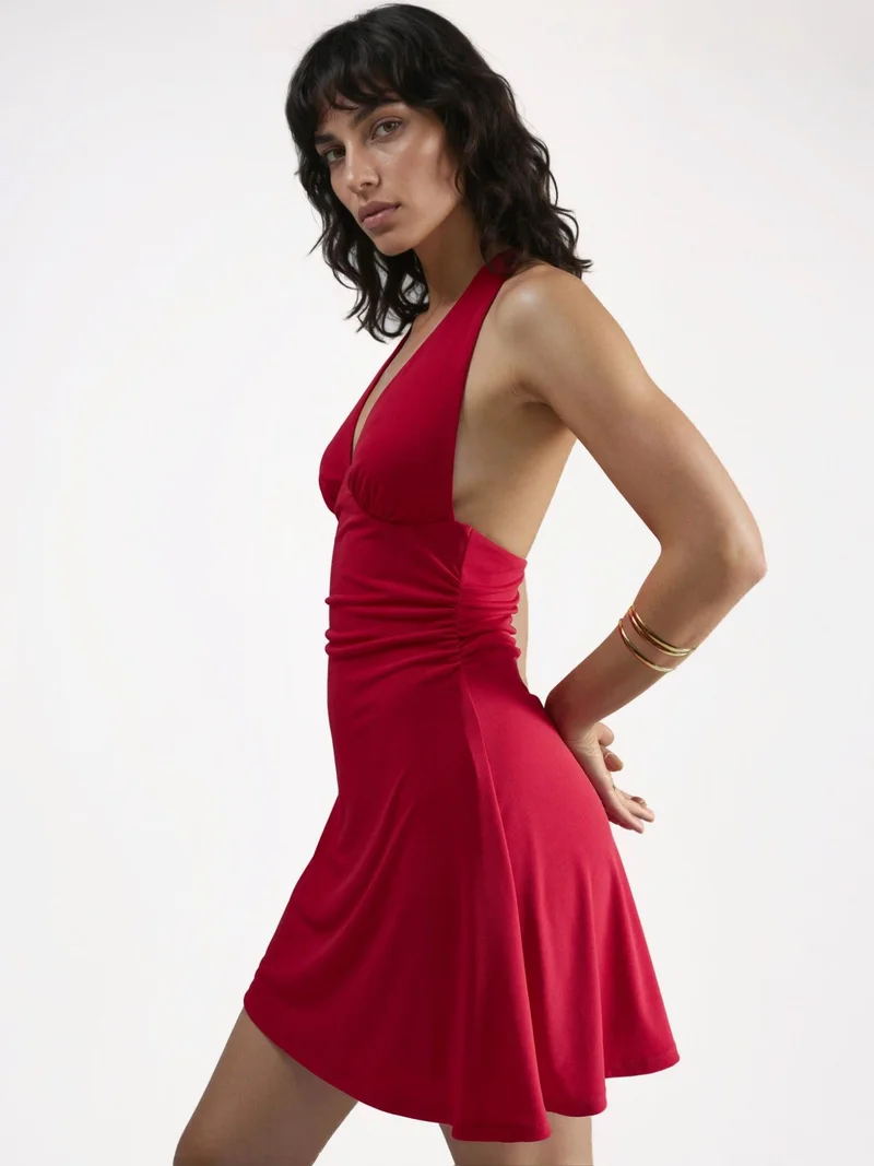 هيكاب Halter Collar Mini Dress