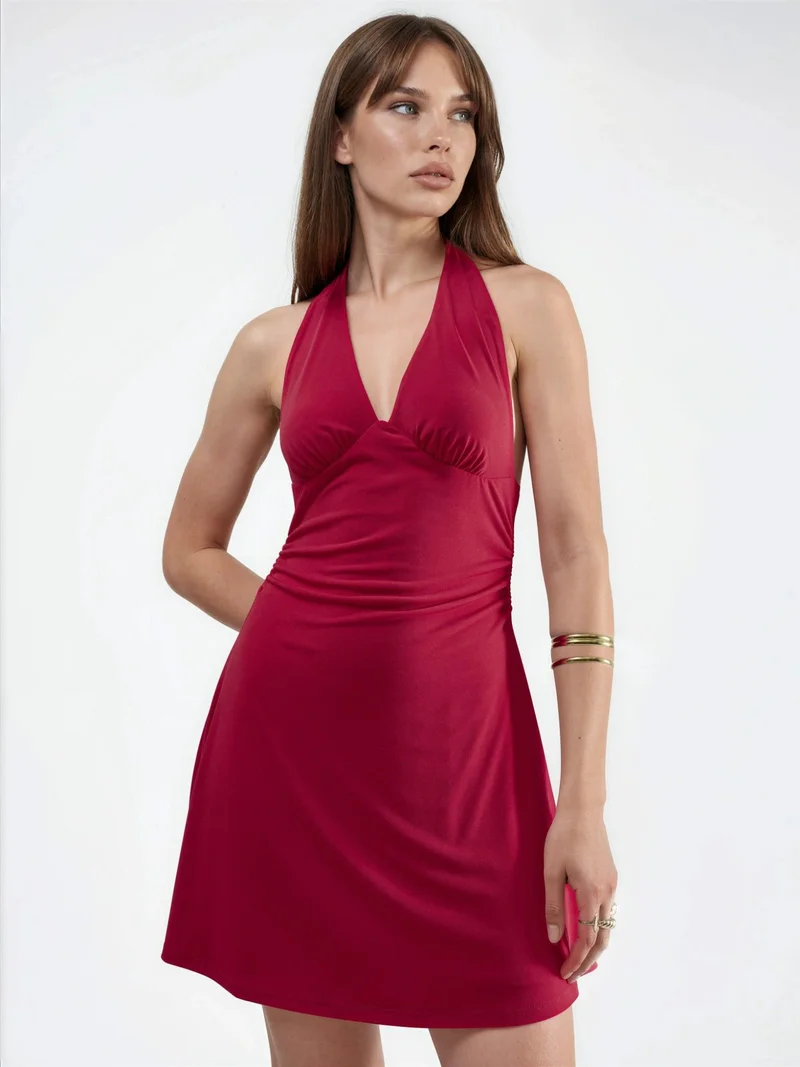 هيكاب Halter Collar Mini Dress