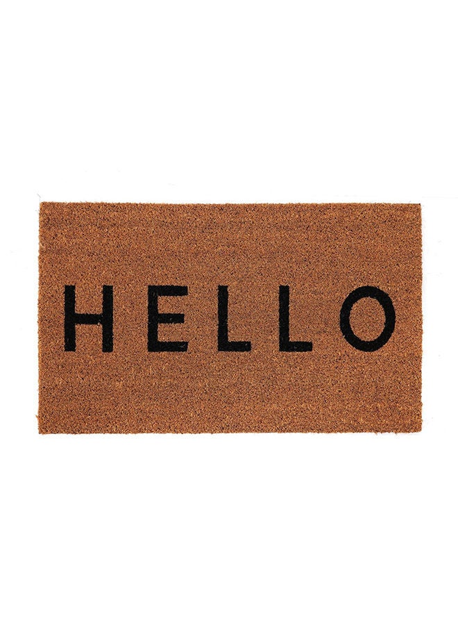 Alfie Hello Door Mat 45x75Cm-Natural/Black