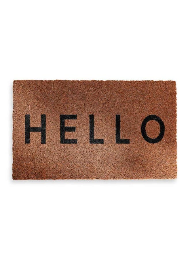 Pan Home Alfie Hello Door Mat 45x75Cm-Natural/Black - Image 5