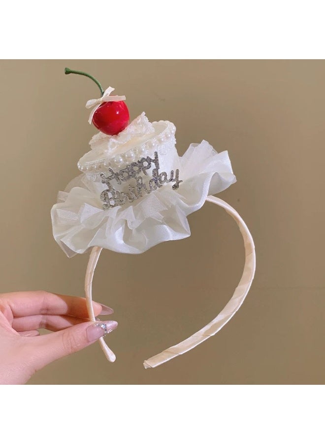 Birthday Party Headband Birthday Cake Hair Hoop for Adults Funny Happy Birthday Headbands for Wowen - Image 1