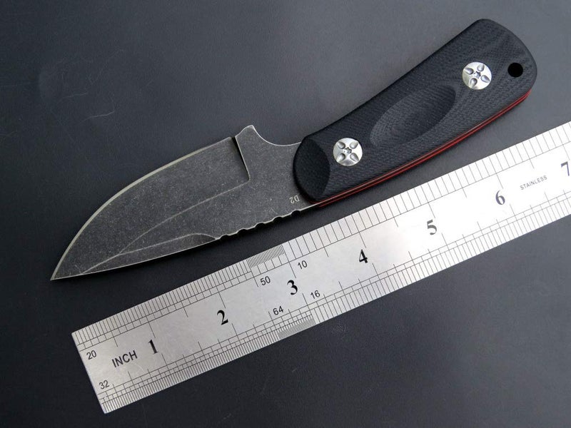 Eafengrow EF121 EDC Fixed Blade Knife D2 Blade Steel G10 Handle with Kydex Sheaths for Outdoor Activities Camping (Black) - Image 2