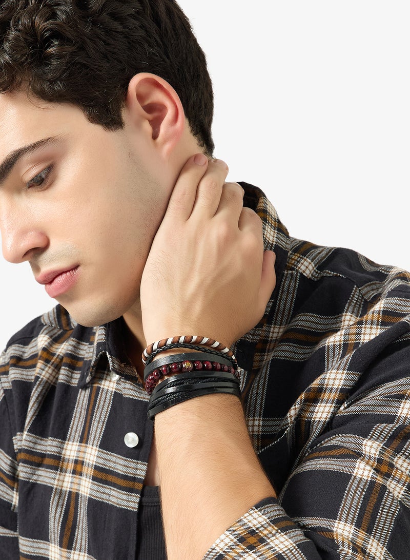 Seventy Five Multi Layered Braided Bracelet Set - Image 3