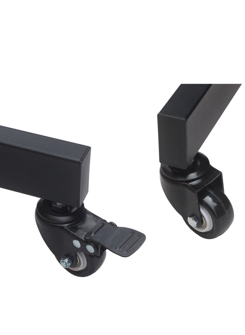 Hamood High quality TV Floor Stand with Wheels Rolling TV Cart for 37-75 inch LCD LED Plasma Flat Curved Screen, Tilt and Swivel Mount with Height Adjustable  - Image 5