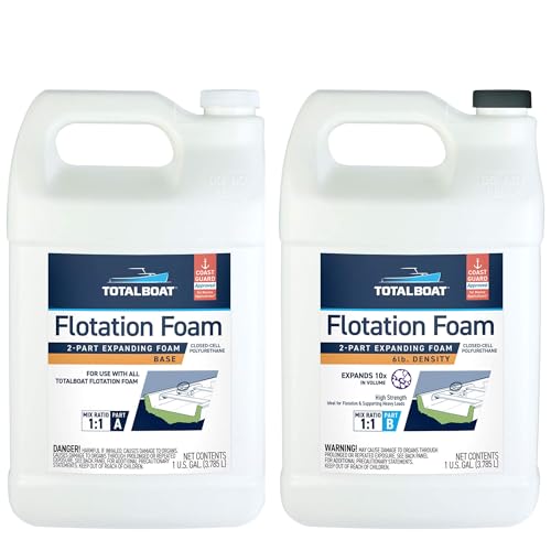 TotalBoat 6 Lb Density Expanding Foam Kit, 2 Part Closed Cell Polyurethane Liquid Foam for Boat Flotation, Casting, Carving, Sculpture, Reinforcement and Void Filling (2 Gallon Kit) - Image 1