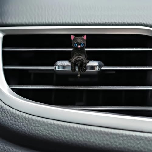 Kiofs Cat Car Interior Accessories Dashboard Decorations, Set of 5 Cute Car Dash Decor Rearview Mirror Ornament for Women Girl - Image 5
