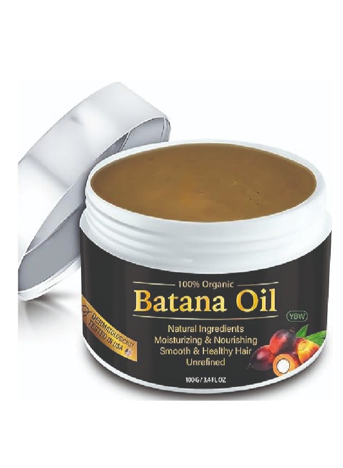 YBW Natural Raw Batana Oil for Hair Growth Prevent Hair Loss, Eliminates Split Ends for Men & Women 100g - Image 1