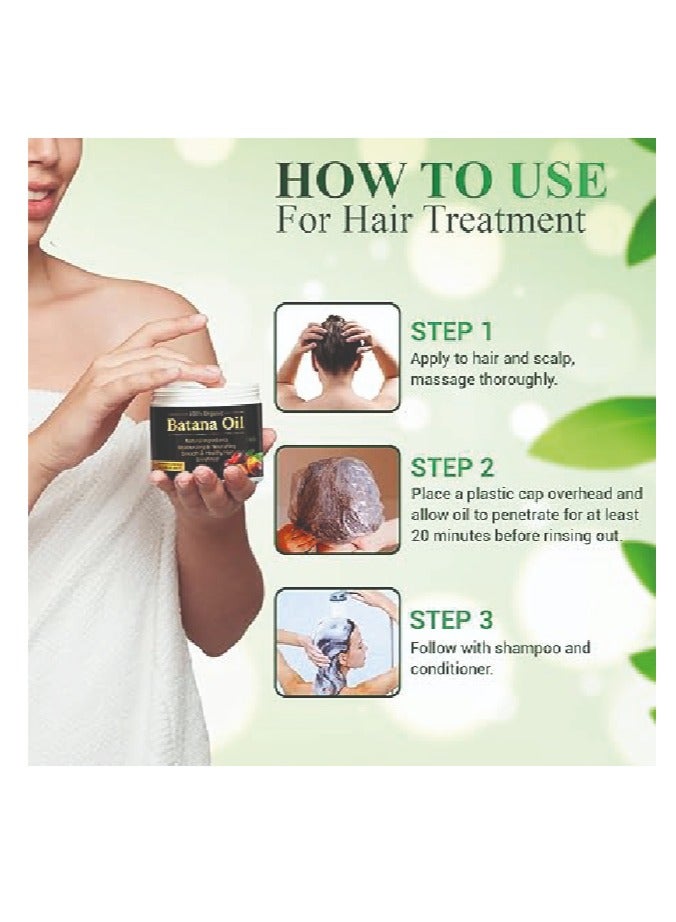 YBW Natural Raw Batana Oil for Hair Growth Prevent Hair Loss, Eliminates Split Ends for Men & Women 100g - Image 3