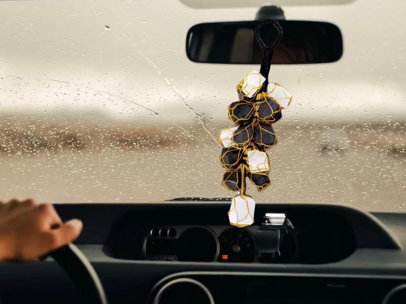 DT DECTONE Handcrafted Crystal Door Hanging with Black Tourmaline and Selenite, Gold Wire-Wrapped, 5 inches Height, Door Hanging, Protection from Evil Eye, Nazar Battu for Home Entrance - Image 2