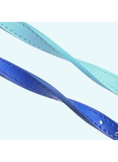 PUPTECK PUPTECK 2 PCS Soft Leather Cat Kitten Collar with Bells Adjustable for Girl Boy Cats Puppy - Pale Turquoise, Navy Blue  - Image 3