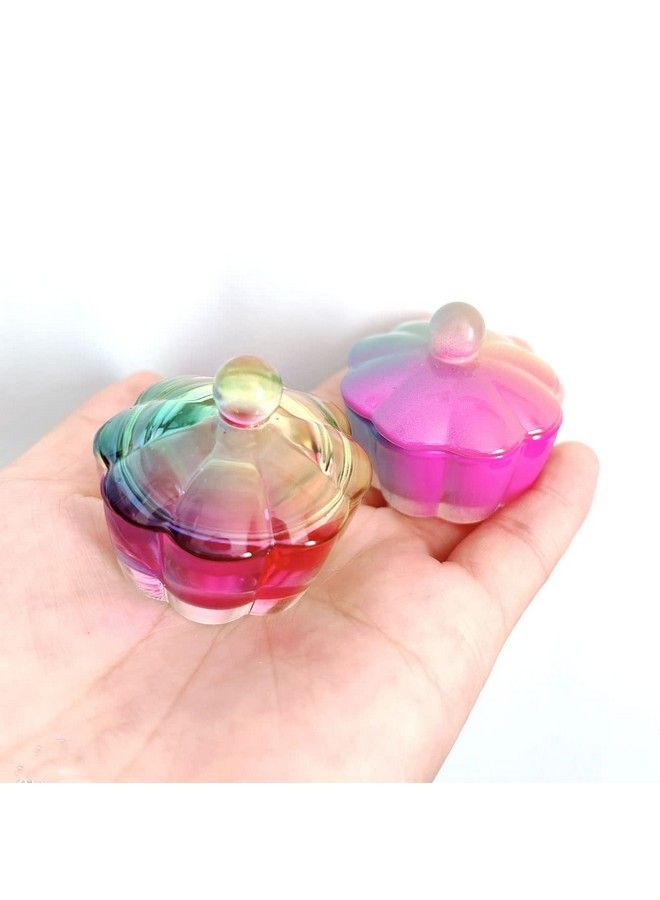 GBSTORE 2 Pcs Glass Crystal Dappen Dish Cup With Lid Nail Art Acrylic Liquid Powder Glassware Bowl Nail Art Accessories - Image 3
