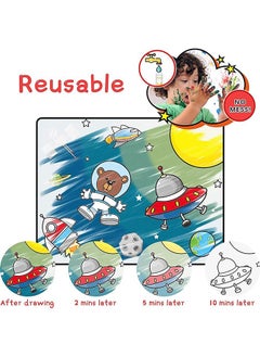 Bebiland 2 Pack Magic Water Coloring Doodle Books - Number, Letter and Transportation  - Image 5