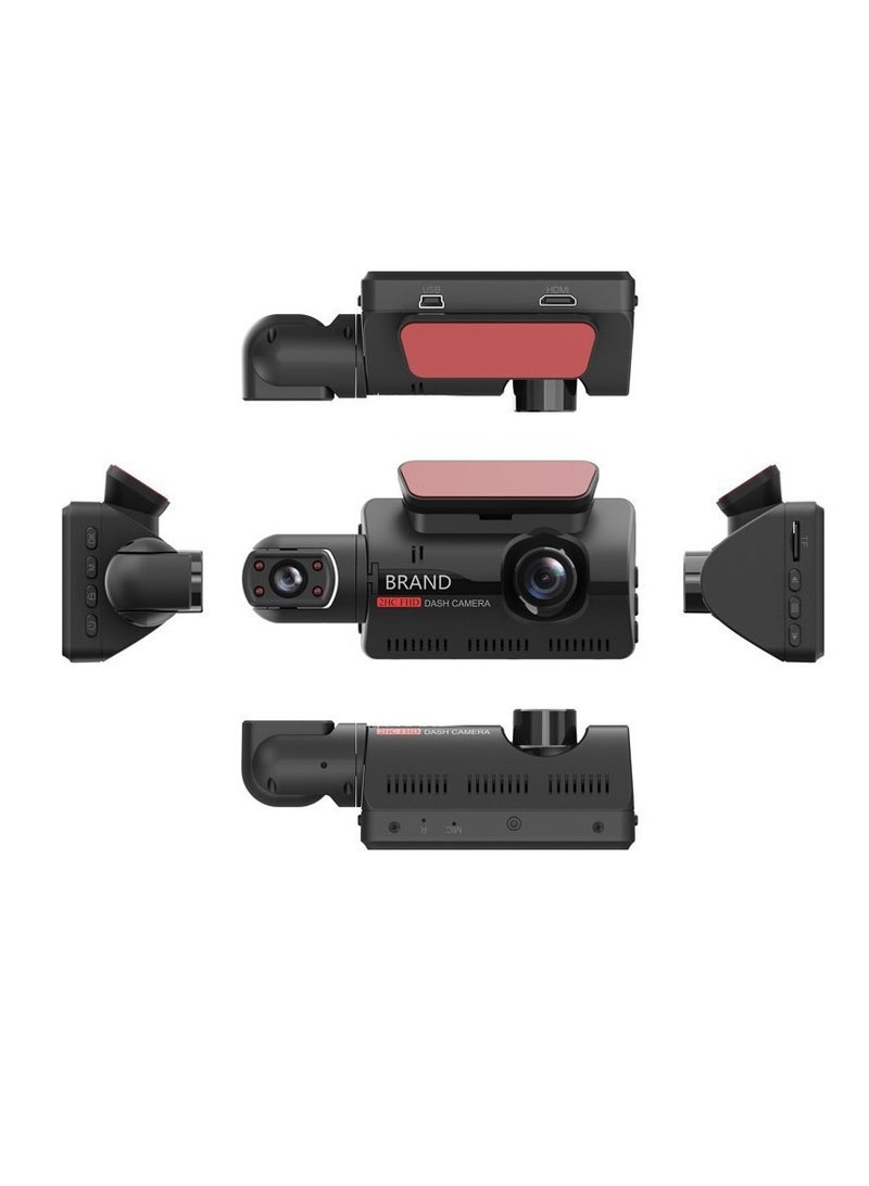 AROAQ Car Dash Camera, 3" 1080p HD Car DVR Dash Camera, 170° Wide Angle Video Recorder With Night Vision, Dual Rotatable Lens Rear View Camera  With Loop Recording And G-sensor, (Front + Rear) - Image 2