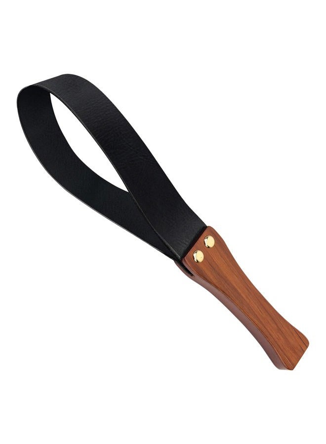 Coolrunner 19 Inch Riding Crop for Horse, Leather Paddle with Anti-Slip Wooden Handle, Equestrianism Crops, Black Crops for Horses - Image 1