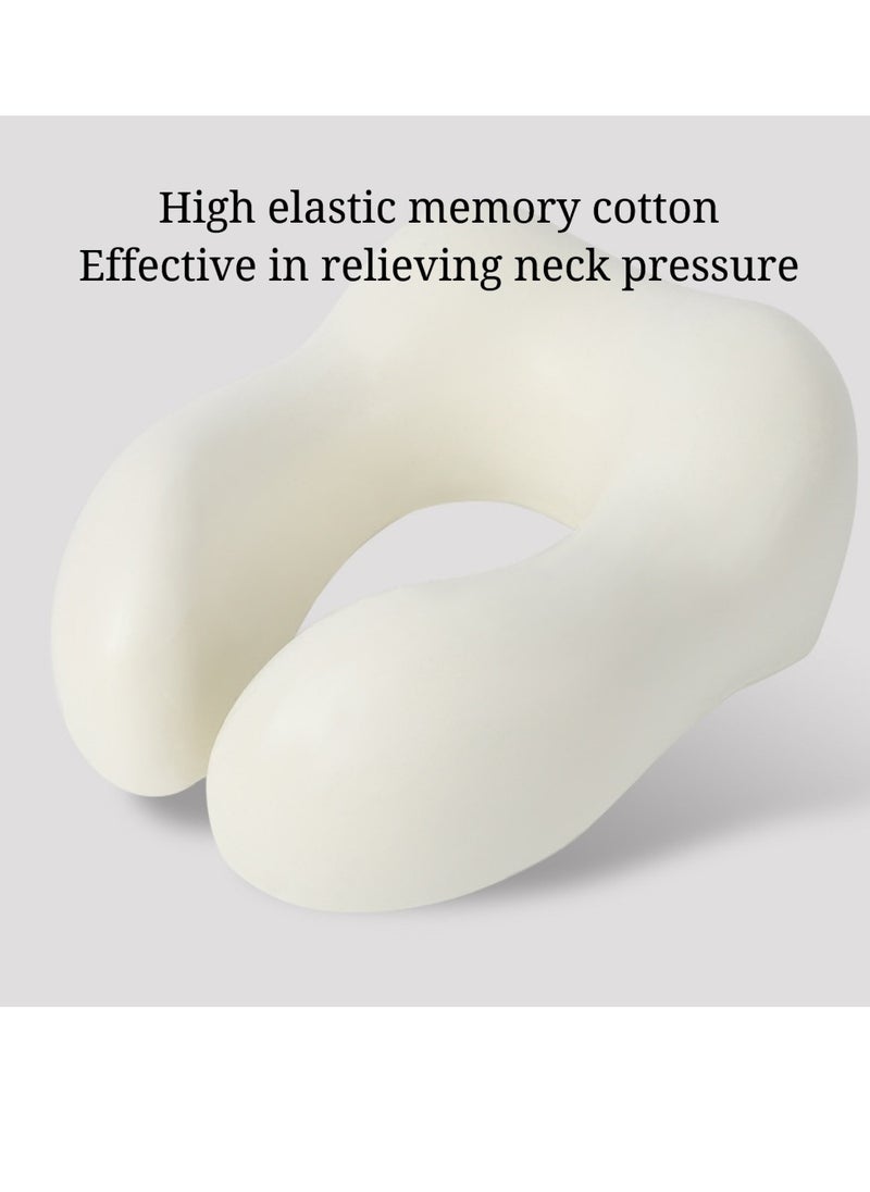 Sharpdo - 3-Piece Set of Memory Foam U-Shaped Pillow, Nap Neck Pillow 28*26*14CM (Including Eye Mask + Earplugs + Storage Bag) - Image 1