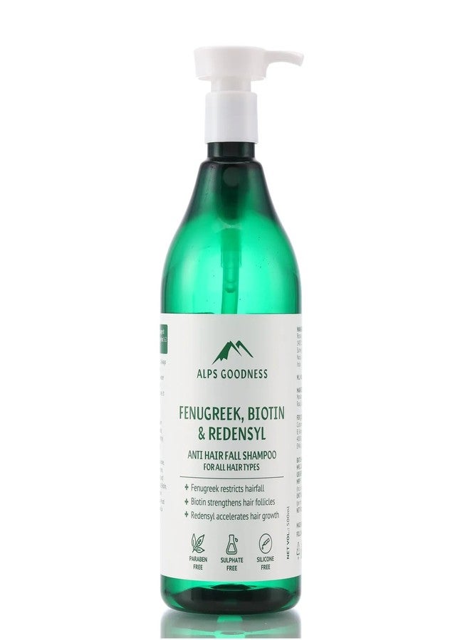 Alps Goodness Fenugreek, Biotin & Redensyl Anti Hairfall Shampoo for All Hair Types (500 ml) | Sulphate Free, Silicone Free, Paraben Free | Gentle & Mild Cleansing Shampoo| Vegan | Hairfall Control Shampoo - Image 1