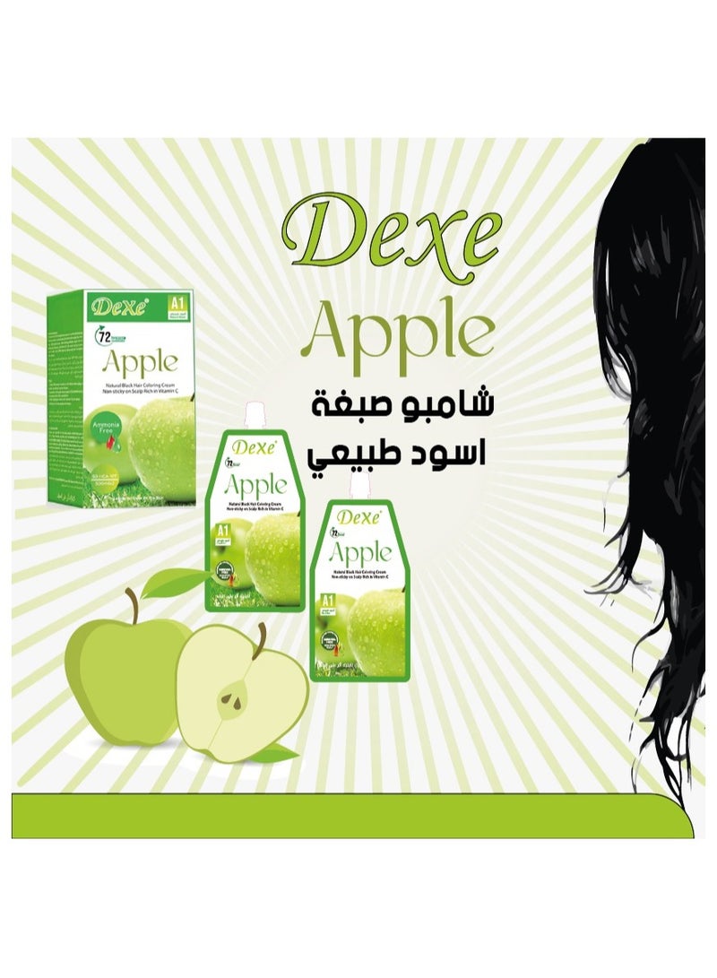 Dexe Apple Black Coloring Cream Non Sticky on Scalp Rich 500ml*2 - Image 2