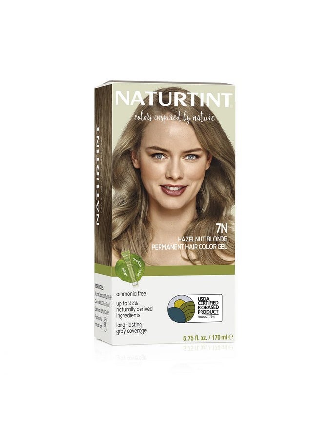 NATURTINT Permanent Hair Color 7N Hazelnut Blonde (Pack Of 1) Ammonia Free Vegan Cruelty Free Up To 100% Gray Coverage Long Lasting Results (Packaging May Vary)  - Image 1