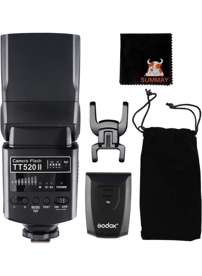 Godox Godox TT520II Universal Camera Flash Speedlite + Wireless Trigger | GN33, 5600K, Fast Recycle | Compatible with Canon, Nikon, Sony & All DSLR Cameras | Professional Godox Flash for Photography & Studio Use  - Image 1