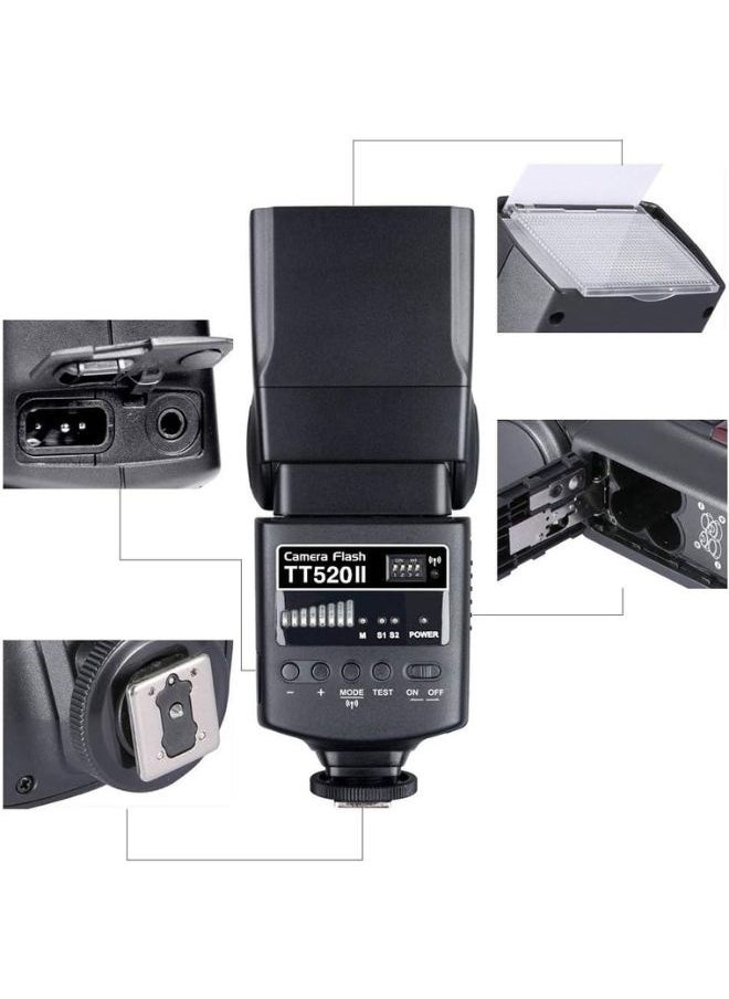 Godox Godox TT520II Universal Camera Flash Speedlite + Wireless Trigger | GN33, 5600K, Fast Recycle | Compatible with Canon, Nikon, Sony & All DSLR Cameras | Professional Godox Flash for Photography & Studio Use  - Image 2