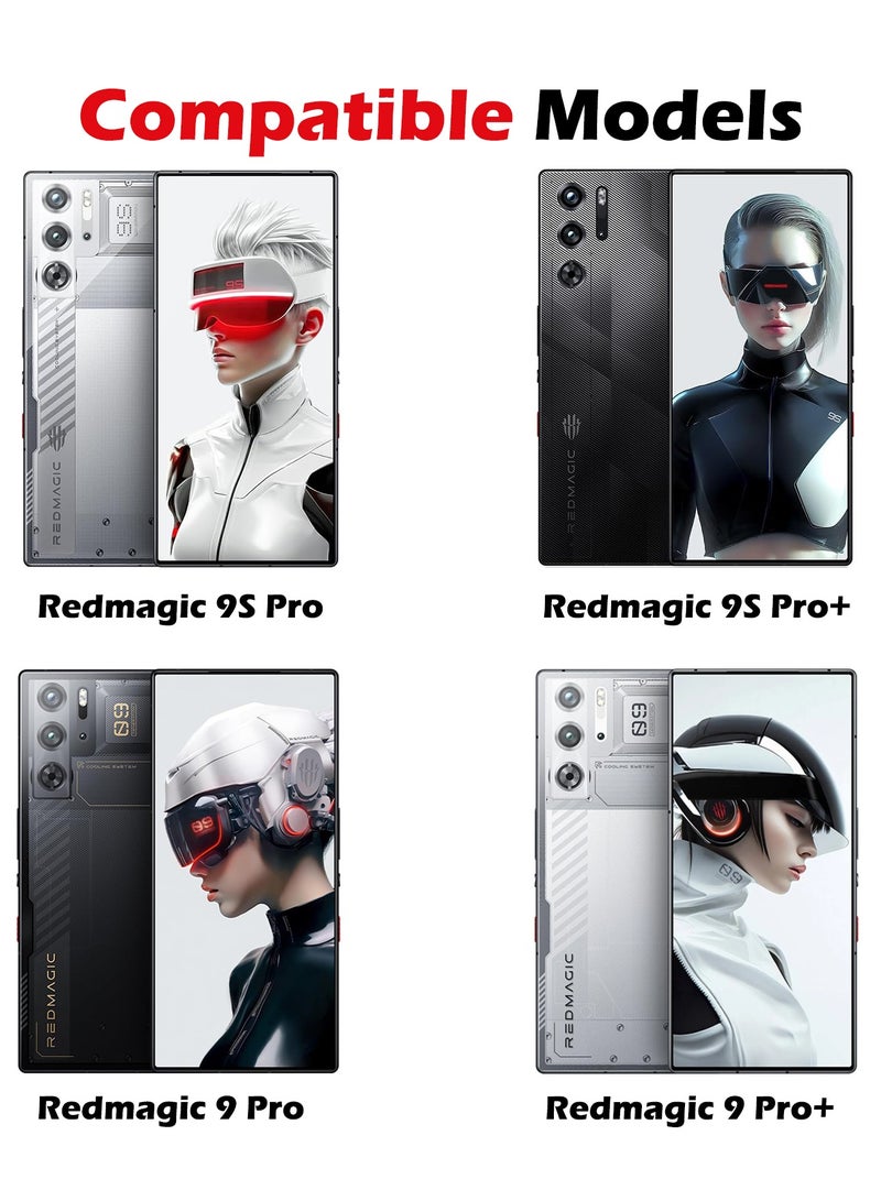 إكسوند لـ ZTE Nubia Red Magic 9S Pro غطاء / 9S Pro+ / 9 Pro غطاء / 9 Pro+ غطاء مغناطيسي مع حامي شاشة، غطاء خلفي مقاوم للصدمات مصنوع من TPU، غطاء واقي شفاف غير لامع. - Image 2